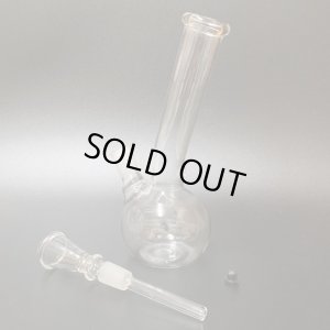 画像3: 7inch Clear Glass Bong Flask  ガラスボング 18cm