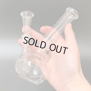 画像4: 7inch Clear Glass Bong Flask  ガラスボング 18cm