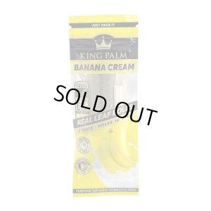 画像1: KING PALM - Mini Pre-Rolled Banana Cream ナチュラルリーフラップ 2本入り