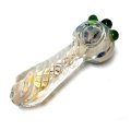 Silver Furned Spiral Glass Pipe ガラスパイプ