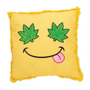 画像1: Wacky Pillowz - Leaf Eyes Smiley Face クッション