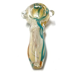 画像2: Color Changing Stripe Glass Pipe ガラスパイプ