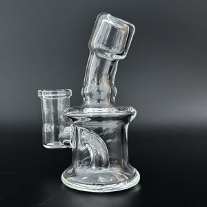 画像1: Stemless Mini Glass Bong ステムレス ミニガラス ボング（火皿なし）9.5cm