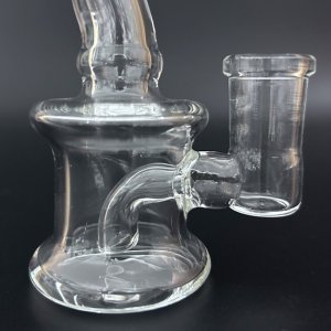 画像2: Stemless Mini Glass Bong ステムレス ミニガラス ボング（火皿なし）9.5cm