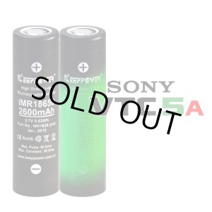 画像: 【SONY製セル・VTC5A】KEEPPOWER - IMR 18650 Plusリチウムマンガン充電池【フラットトップ／2600mAh／Max60A】