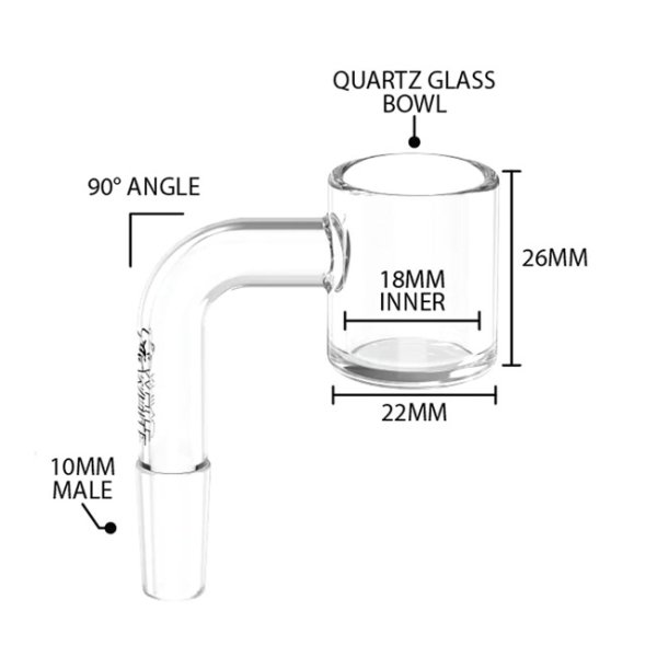 画像2: White Rhino - 2mm／4mm Quartz Banger ワックス・ ダブリグ用　火皿 バンガーネイル（太さ14mm ／ オス型） (2)