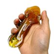 画像7: Thick Gold Fumed Stripe Glass Pipe ガラスパイプ (7)