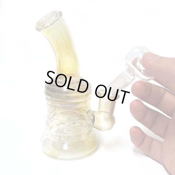 画像4: Mini Color Changing Glass Bong ステムレス シャワーヘッド カラーチェンジ ミニガラスボング 14cm (4)