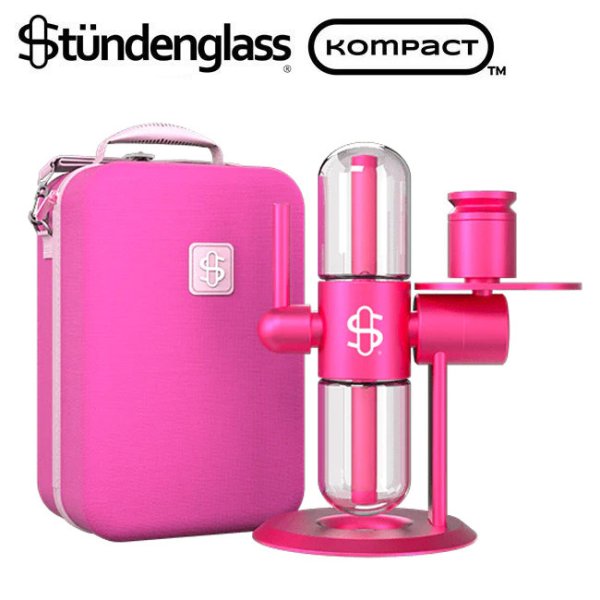 画像1: （正規品）  Stundenglass - Kompact Gravity Hookah Pink コンパクト グラビティボング ＆ フーカー ピンク （ シーシャ用フーカー & 水パイプ ボング）   (1)