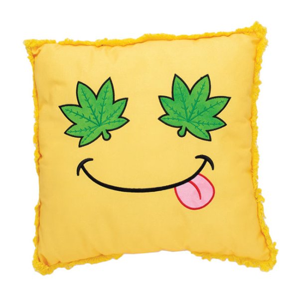 画像1: Wacky Pillowz - Leaf Eyes Smiley Face クッション (1)