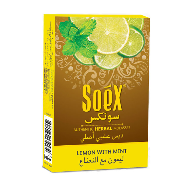 SOEX - Lemon With Mint レモンミント 50g（ニコチンなし シーシャ用